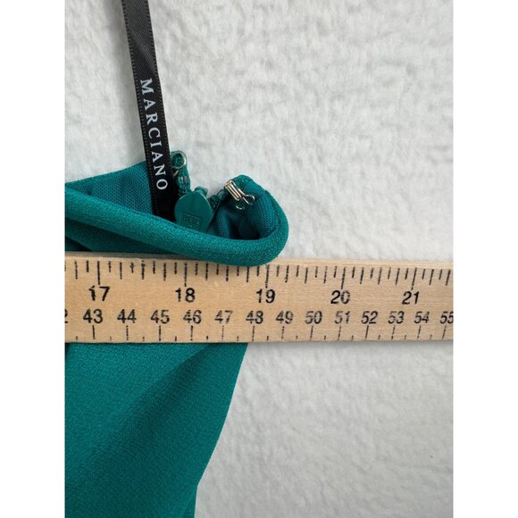 GUESS Marciano Zuri Dress cocktail maxi scuba elegant Green sz 12 - Picture 6 of 10